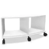 Abbraccio - Contenitore curvo 45°con ruote Latte - 112x50,6x43H cm