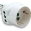 ADATTATORE TRIPLO 2P+T10A SCHUKO