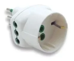 ADATTATORE TRIPLO 2P+T10A SCHUKO