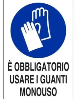 ADESIVO OBBLIGO GUANTI 30x20 cm