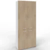 Armadio alto con due+due ante e serratura 86x45x214H - Noce Canaletto