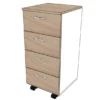 Armadio 4 cassetti senza serratura 43x45x96H con ruote