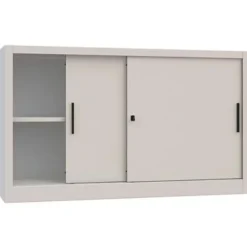 Armadio metallico con porte scorrevoli - 150x45x88H cm grigio