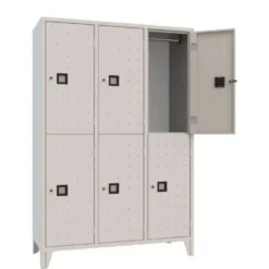 Armadio 6 scompartimenti 120x50x180h cm - Grigio