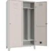 Armadio spogliatoio monoblocco 2 posto con ripiano e divisorio 102X50X180h CM