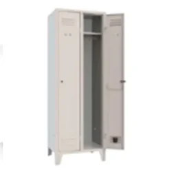 Armadio spogliatoio 2 posti con ripiano superiore 61,5x50x180h cm - GRIGIO