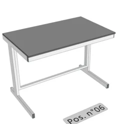 Banco da lavoro in HPL 150x75x85 cm