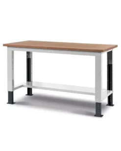 Banco da lavoro regolabile per MakerSpace 200x75x74/110H cm - Grigio