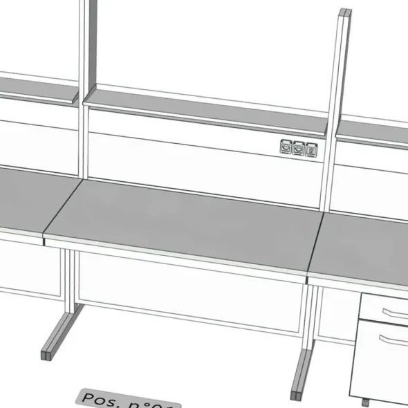 Banco 480x75-90x90H cm