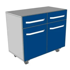 Carrello con due ante 90x68x79H BLU