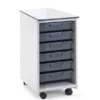 Carrello mobile con ante - 6 vassoi