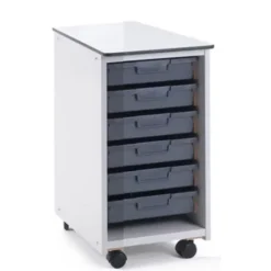 Carrello mobile con ante - 6 vassoi