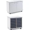 Carrello mobile con ante - 12 vassoi