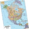 CARTA GEOGRAFICA MURALE - AMERICA SETTENTRIONALE