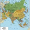 CARTA GEOGRAFICA MURALE - ASIA