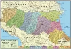 CARTA GEOGRAFICA MURALE - EMILIA ROMAGNA