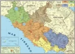 CARTA GEOGRAFICA MURALE - LAZIO