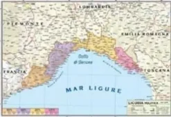 CARTA GEOGRAFICA MURALE - LIGURIA