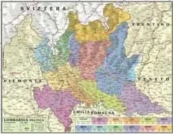CARTA GEOGRAFICA MURALE - LOMBARDIA