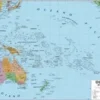 CARTA GEOGRAFICA MURALE - OCEANIA