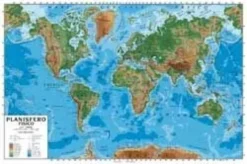 CARTA GEOGRAFICA MURALE - PLANISFERO (140X100 CM)