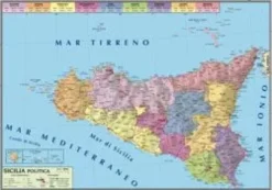 CARTA GEOGRAFICA MURALE - SICILIA
