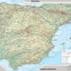 CARTA GEOGRAFICA MURALE - SPAGNA IN LINGUA