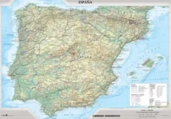 CARTA GEOGRAFICA MURALE - SPAGNA IN LINGUA