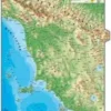 CARTA GEOGRAFICA MURALE - TOSCANA
