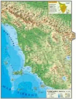 CARTA GEOGRAFICA MURALE - TOSCANA