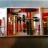 Cassetta in legno professionale con attrezzi
