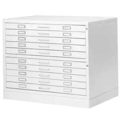 Cassettiera a 10 cassetti A0 - 44x96x94,5H cm - BIANCO