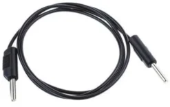 Cavetto con spine a banana Ø 4 mm nero 1m