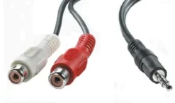 Cavo audio stereo da 1x Jack 3, 5 mm a 2x RCA femmina - 5 mt