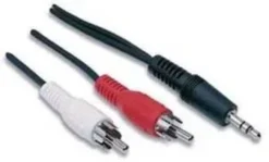 Cavo audio stereo da 1x Jack 3, 5 mm a 2x RCA maschio - 3 mt