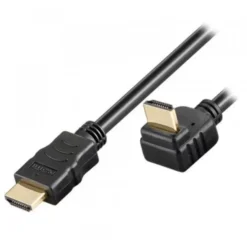 Cavo HDMI High Speed con Ethernet A/A M/M Angolato 1 m Nero