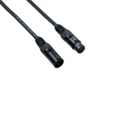 Cavo Microfonico 1 m XLR3FN-XLR3MN NERO