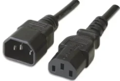 Cavo prolunga VDE C13 F a C14 M 1 m nero