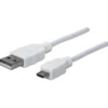 Cavo USB 2.0 A maschio/Micro B maschio 1,8m Bianco