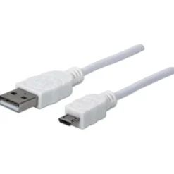 Cavo USB 2.0 A maschio/Micro B maschio 1,8m Bianco