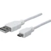 Cavo USB 2.0 A maschio/Micro B maschio 0,6m Bianco