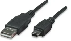 Cavo USB 2.0 A maschio/mini B 5 pin maschio 1 m Nero