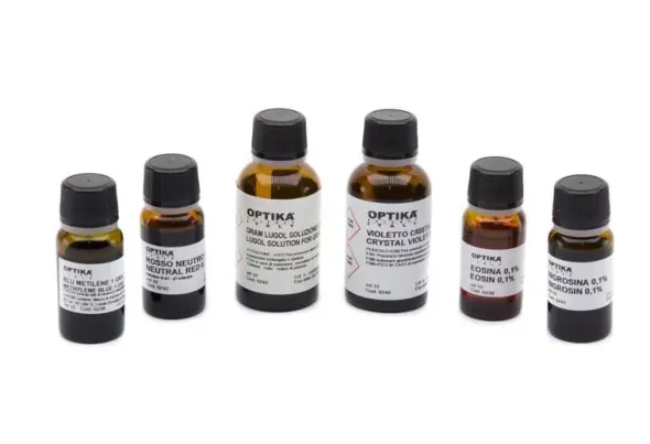 6 coloranti fondamentali per microscopia da 10 ml