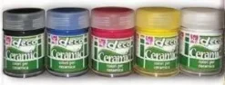 COLORI PER CERAMICA - 5 FLACONI ML.35 - COLORI PRIMARI