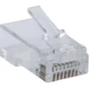 Confezione 100 Plug Modulari RJ45 Passante Cat6 FastCrimp UTP