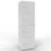 Contieni & proteggi - Contenitore con serratura 4 ante - Latte - 52x42,6x198,8H cm