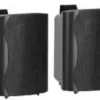 COPPIA DI CASSE AMPLIFICATE DA PARETE 70W BLACK
