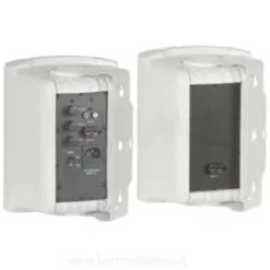 COPPIA DI CASSE AMPLIFICATE DA PARETE 70W WHITE