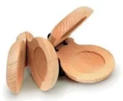 Coppia di nacchere in legno