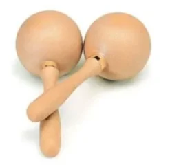 Coppia maracas medie in fibra (color legno)